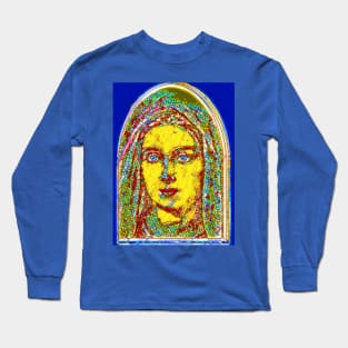 Virgin Mary Stained Glass Long Sleeve T-Shirt